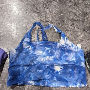 Blue dye hard long line Bra